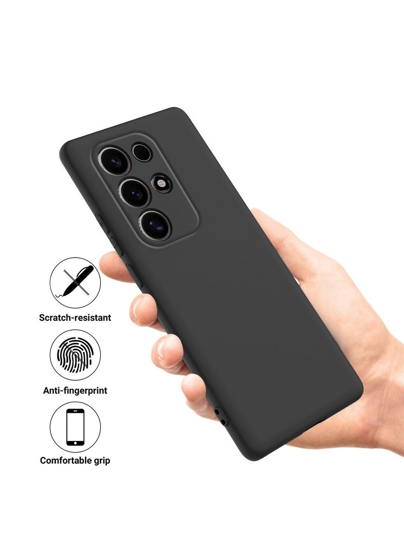دبليو تيك غطاء حماية من السيليكون السائل الناعم الفاخر لهاتف itel Super 26 Ultra 4G 2025 (MCRPSN) - أسود - Image 2
